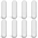 Weewooday 8 Pieces PTFE Magnetic Mixer Stirrer Bar, White Color Stainless Steel Laboratory PTFE Stir Plate Bar, Mixing Plate Magnet Stick (30 Mm/ 1.18 Inch)