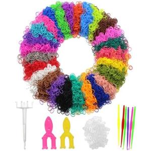 12500+ Loom Rubber Bands Refill Kit in 26 Color with 500 Clips,6 Hooks, Premium Bracelet Making Kit for Weaving DIY Crafting Gift : Arts, Crafts & Sewing