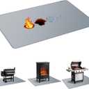 PAWBOSE 65x48 Inch Under Grill Mat for Outdoor Grill, Double-Sided Fireproof BBQ Mat for Patio and Deck, Waterproof Oil-Proof Fire Pit Mat & Indoor Fireplace Protector Pad