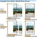 Wood 24x36 Picture Frame with 20x30 Mat, Display 20x30 with Mat or 24x36 Without Mat, Wood 24 by 36 Photo Frame, 24 x 36 Frame for Wall Hanging Display, Deep Brown