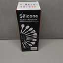 Silicone Kitchen Tool Set, 12 Pieces, Spoons, Spatulas, Tongs (Black), 12pcs