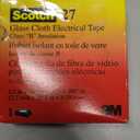3M Glass Cloth Electrical Tape 27,  in x 66 ft, 1 Roll, Non-Corrosive Adhesive, Pressure Sensitive, High Temperature, Corrosion Protection, 7-mil Woven