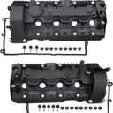 MITZONE N62 Valve Covers Set with Gaskets & Bolts Compatible with 2004-2010 BMW X5 550i 545i 650i 745i 745Li 750Li 4.4L 4.8L V8 Replace 11127522159 11127563474
