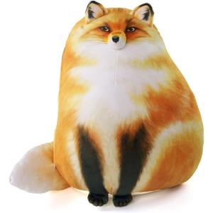 Fox Stuffed Animal, 14" Fox Plush Pillow, Cute Plushies, Throw Pillow Doll Big Plush Toys Birthday Gift for Girls, Boys, Girlfriend, Kids Birthday Christmas