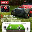 MZK 15-inch 2-in-1 Electric Dethatcher and Scarifier w/Removeable 5-Position Height Adjustment,Lawn dethatcher w/12-Gallon Thatch Collection Bag,Keep Lawn Health