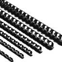 Yunsailing 150 Pack Plastic Binding Combs Plastic Binder Comb Ring 19 Ring Binding Spines Letter Size Spiral coils for Notebook Calendar(1/4 5/16 3/8 1/2 5/8 3/4 in,Black)