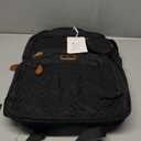 BabbleRoo Diaper Bag Backpack - Travel Large Baby Diaper Bag with Changing pad, Waterproof Baby Bags for Mom & Dad, Unisex Bags with Pacifier Case, Luggage Strap & Stroller Clips Black