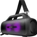 EarFun UBOOM X Portable Bluetooth Speaker, 80W Stereo with JumboBass, IP67 Waterproof Outdoor Speaker, RGB Light, 30H Playtime, Custom EQ, Bluetooth 5.3 Speakers for Outdoor, Camping, Beach