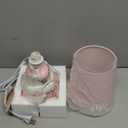 Lampwell LULE Light Pink Small Table Lamp for Living Room as Bedside Table Lamp for Bedroom, Modern Ceramic Kids Night Table Lamp, 6.5H x 12.2IN, Bulb Excluded