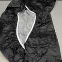 Romanstile Round Vinyl Tablecloth, 100% Waterproof Elastic Fitted Table Covers for 36"- 44" Tables, Wipeable Flannel Backed Plastic Table Cloths for Picnic, Camping, Outdoor - Black