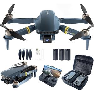 2650 ft Long Range Super Endurance Foldable Drone with Camera for Beginners60+ min Flight Time, WiFi FPV Quadcopter with 4K HD Camera, Brushless Motor, Auto Hover, Follow Me (3 Batteries)