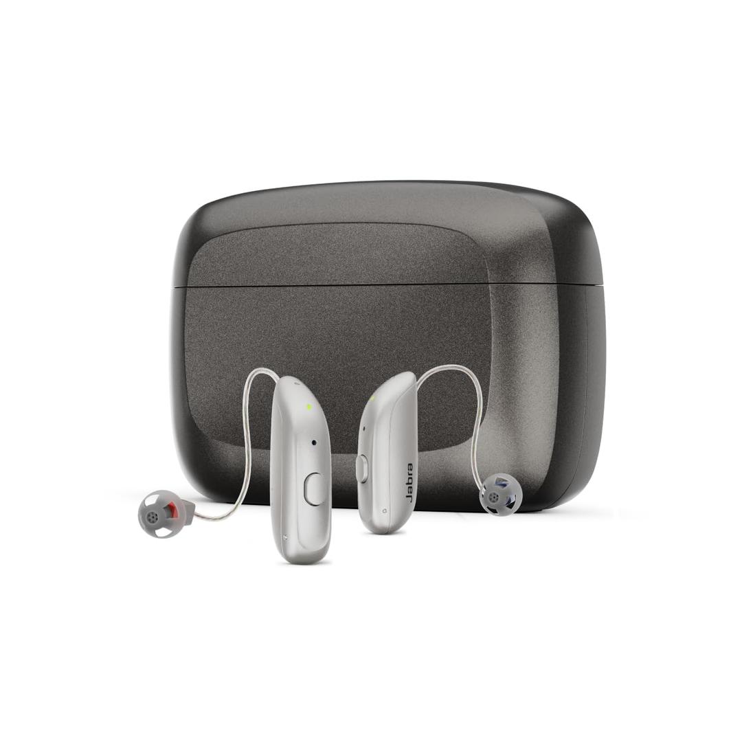 Select 300 OTC Hearing Aids, Audiology Team Care Included, Bluetooth Streaming for Calls, Music, Media for iOS & Android, Nearly Invisible & Comfortable, Noise Reduction - Silver