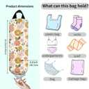 Plastic Bag Holder, Wall Mount Grocery Bag Organizer, Funny Hanging Trash Bag Storage Dispenser for Home Kitchen Cute Colorful Floral