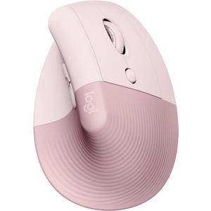 Logitech Lift Vertical Ergonomic Mouse, Wireless, Bluetooth or Logi Bolt USB receiver, Quiet clicks, 4 buttons, compatible with Windows/macOS/iPadOS, Laptop, PC - Rose