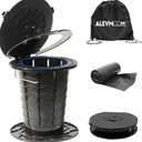 ALEVMOOM Upgrade Retractable Portable Toilets Travel Toilet, Adjustable Height Foldable Camp Toilet for Adults & Kids, Portable Potty with Carry Bag for Camping, Hiking, RV Travel, Road Trips