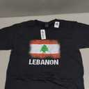 Lebanese Flag Lebanon TShirt (S, Black)