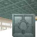 STICKGOO PVC Ceiling Tiles 24 x 24in, Antique Green Bronze Decorative Drop Ceiling Tiles,12-Pack Cover 48 Sq. Ft (24"x24")