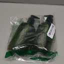 Green Pump Bottle, 2 Pack Refillable Plastic Soap Dispenser for Shampoo, Conditioner, Lotion, Body Wash - 17oz