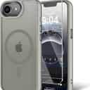for iPhone 16E/iPhone 17E Case with Screen Protector, [Compatible with Magsafe] Ultra Slim Translucent Matte Shockproof Protection Phone Cover-Grey