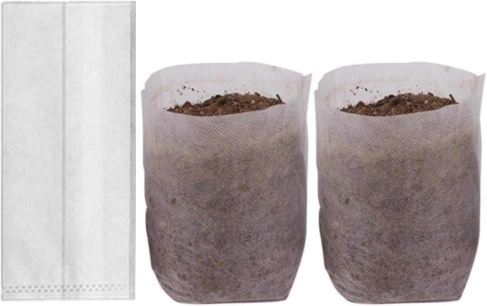 300Pcs 17x19.5cm Degradable Non-Woven Plant Nursery Bags Plant Seeding Bags for Home or Outdoor Garden Supply 17x19.5cm/ 6.69" x 7.68"