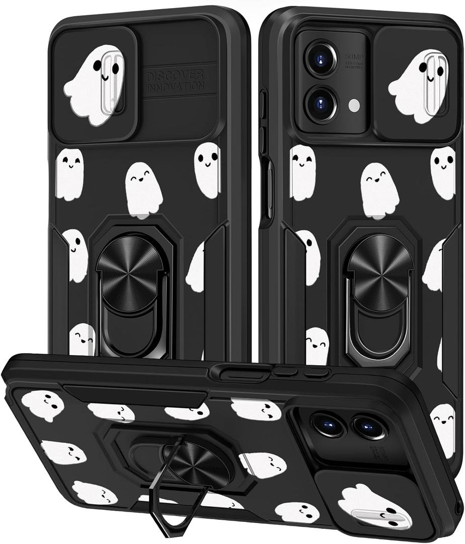 for Motorola G Stylus 5G 2023 Case with Slide Camera Cover & Stand for Women Girls, Cute Youling Cartoon Cute Design Shockproof Phone Cover for Moto G Stylus 5G 2023 6.6"