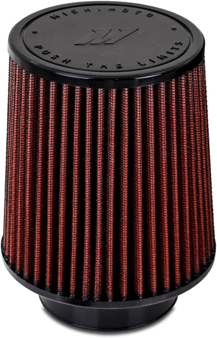 Mishimoto Performance Air Filter, 2.75in Inlet, 5in Filter Length, Red