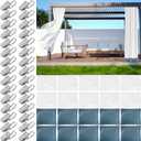 10 Set Outdoor Curtain Weights Upgraded 30 oz High Weighted Sand Bags with 30 Metal Clips for Gazebo Patio Tent Tablecloth 7.5"*8.7" Blue
