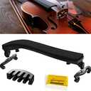 SUEWIO Violin Shoulder Rest for 4/4-3/4 Size, with Collapsible and Height Adjustable Feet, Including a Violin Practice Mute