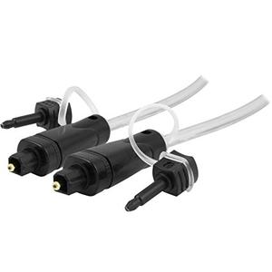 GE 87618 6-Feet Digital Optical Cable with Toslink Plugs, Black