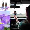 Car Air Freshener 2 Pack Hanging Air Freshener Diffuser - Fragrance Oil Air Diffuser for Car, 60+ Days Long Lasting FragranceSuitable for both men and women (2 bottles, bluebell flower)