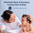 CeraVe Baby Wash & Shampoo, 2-in-1 Tear-Free for Skin Hair Fragrance, Paraben, Dye, Phthalates Sulfate Free Bath, Soap with Vitamin E 16 Ounce