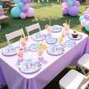 Grencian 96Pcs 18th Birthday Decorations Iridescent 18th Birthday Party Plates Disposable Happy 18 Bir-thday Paper Tableware Set for Teen Girls 18 Years Old Party Supplies Serves 24