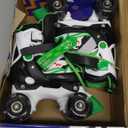 Nattork Roller Skates for Kids, Adjustable Light up Rollerskates for Girls Boys, Green Blue Purple Pink Skates for Toddler,Beginner Kids Roller Skates Indoor Outdoor (X-Small(7C-9C))