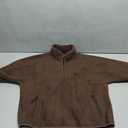 Womens Fleece Sweatshirts Cropped Half Zip Fuzzy Warm Sherpa Pullover Varsity Jackets with Zipper Pockets, Medium