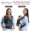 Momcozy Baby Carrier - Ergonomic, Cozy and Lightweight Carrier for 7-45lbs, Effortless to Put On, Ideal for Hands-Free Parenting, Enhanced Lumbar Support, Starry Night