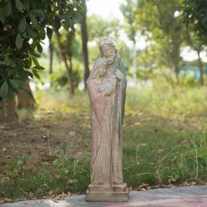 Holy Family Garden Statue Large Catholic Outdoor Sculpture H31.5 Big Sacred St Joseph Tall Virgin Mary Religious Saint Mother of God Outside Yard Lawn Patio Painted Resin