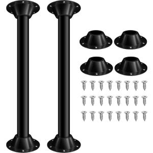 Wosijm 29" RV Table Base Mount and RV Table Leg Kit, Heavy Duty Aluminum, 2 Legs + 4 Brackets