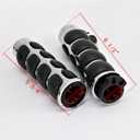 INNOGLOW Motorcycle Hand Grips 1" Universal Non-Slip Handgrips Handlebar Grips with Throttle Assist Chrome Black Aluminum Rubber for Harley Kawasiki Suzuki Cruisers