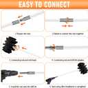 30Feet Chimney Sweep Kit,8 in Brush Head,Dryer Vent Cleaner Kit, Chimney Sweep&Chimney Cleaning Kit, Rotary Chimney Cleaning System for Flue/Fireplace/Sewage Pipe/Hood with 23 Nylon Flexible Rods