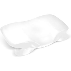 Polyester, Spandex blend Pillowcase for Zelimun Cervical Pillow Only, Ergonomic Case, Smooth & Soft Pillowcase for Sleeping, White Pillow Cover with Zipper