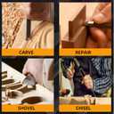 4 Piece Wood Chisel Sets Woodworking Tools Set, Wood Chisels for Woodworking with Steel Hammer End, Wood Tools Chisel Set Woodworking with Ergonomic Plastic Handle