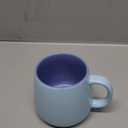 Bosmarlin Matte Ceramic Coffee Mug, Blue Tea Cup for Office and Home, 15 oz, Dishwasher and Microwave Safe, 1 Pack (Blue)