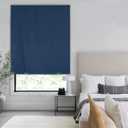 LazBlinds 100% Blackout Roller Shades, No Tools No Drill Cordless Blinds for Windows, Thermal Insulated UV Protection Privacy Window Shades for Bedroom (36''W x 72''H, Navy Blue)