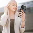 AIGOMARA Case for iPhone 11 [Compatible with MagSafe] Black Ribbon Bow Pattern Design Soft TPU Bumper Hard PC Back Anti-Fall Shockproof Protective Slim Magnetic Cover for Women Girls