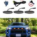 3 Pcs Grille Led Amber Light for 2014-2021 Toyota 4Runner TRD Pro Grille SR5 TRD Off-Road Limited TRO Pro,Smoked Lens