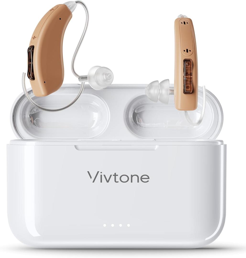 Vivtone Rechargeable Hearing Aids, Pair, TM508