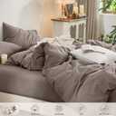 Duvet Cover Set 100% Washed Cotton Linen Feel Twin