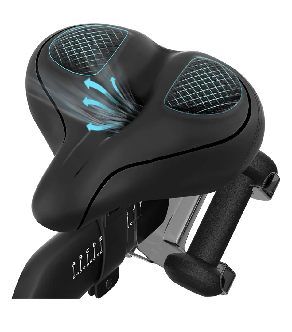 Oversized Bike Seat Compatible with Peloton Bike/Bike+, Extra Wide Comfort Bike Seat for Women & Men, Excercise Bike Seat Replacement for Road Bike, Spin Bike, and Cruiser, Large Bike Seat/Saddle