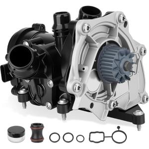 06L121111P Engine Water Pump Thermostat Assembly with Gaskets Compatible with VW Arteon Jetta Golf Passat GTI, Audi A3 A4 A5 Q3 S3 TT, 1.8L 2.0L L4, Replace # 06L121111F, 06L121111H, 06L121012L