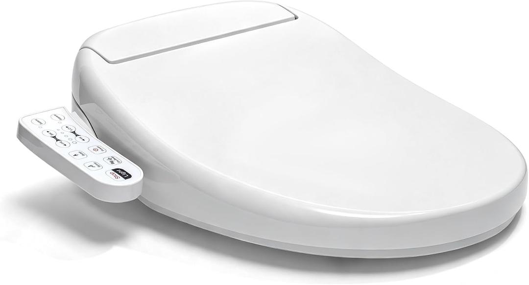 ZMJH Round Smart Toilet Seat with Bidet, Heated Seat, Warm Water Wash